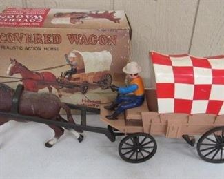 Toy Covered Wagon w/Box