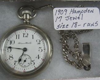 Hampden 17 Jewel Pocket Watch