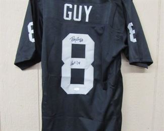 Ray Guy Autographed Jersey w/Certified Certificate