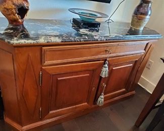Furniture marble topped sideboard