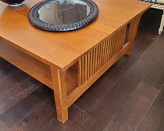 furniture mission style square coffee table