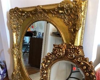 Beautiful gilded mirrors 