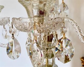 Close up of some of the crystal chandeliers for detail. 
