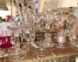 Exquisite crystal candelabras, candle sconces and lamps 