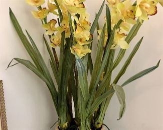 Gorgeous large potted silk orchid 