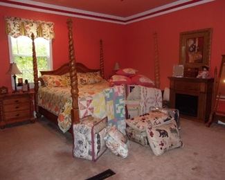 King Size Pineapple Bed, Vintage Quilts, Bedding Sets