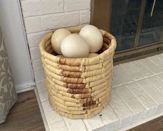 ostrich eggs