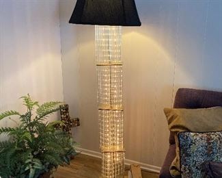 tubular glass floor lamp