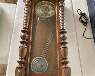 antique wall mount pendulum clock