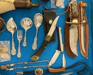 knives, Reed and Barton Francis I serving pieces, bolo, etc. 