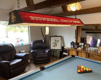 Budweiser billiards table lamp