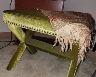 Really cool lime velour bench