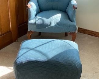 Vintage chair and Ottoman