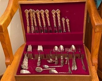 1955 Reed & Barton
“Tara” Pattern
44 pieces
Original wood box