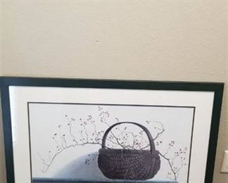 Framed print signed Pauline Eble Campanelli 30 x 35