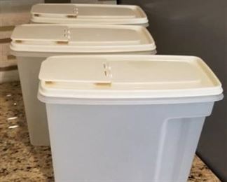 3 Rubbermaid storage containers