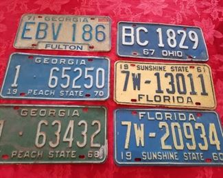 Collectable out of state plates.