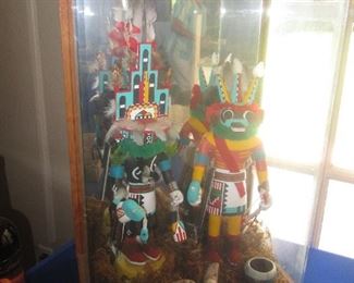 2-Kachinas 16" & 18" in Case by R. Joesyesua        (Selling each Kachina separately or both together)