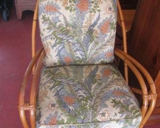 Heywood Wakefield, Bamboo Frame & Upholstered Cushions, 26" X 28", Ageless & Iconic MCM Vintage Furniture