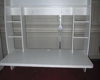 Wall-Mount Desk, White, 42" X 20" X 40"