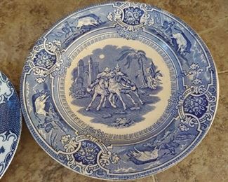 1800's blue and white