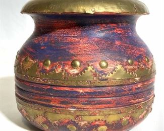 Vintage Folk Art Vessel
