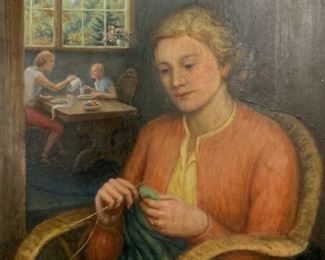 EDITH MAGLER Signed Oil on Panel Painting
