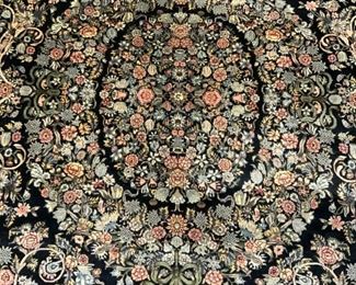 Vintage Oversized Handmade Oriental Wool Rug
