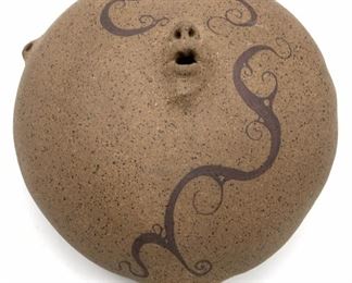 Signed Handmade Ceramic Face Oddity
