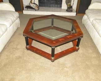 Century Furniture Hexagon Shaped Living Room Coffee Table 45x15" $250