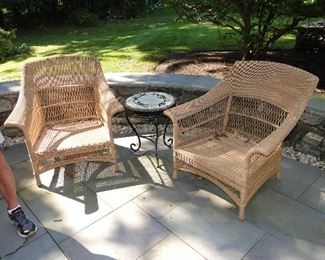 4 Wicker Chairs $30 each with cushions