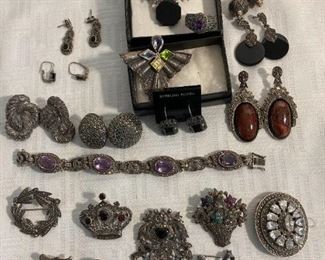 Vintage Reproduction Earrings, Brooches, and More