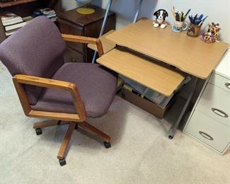 Office chair and file cabinet