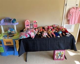 Barbie Dolls, Accessories,  and Little Tykes  Kitchen