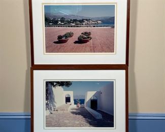 PAIR FRAMED TRAVEL PHOTOGRAPHS | Showing Greek scenes; overall 19 x 24-1/2 in. 