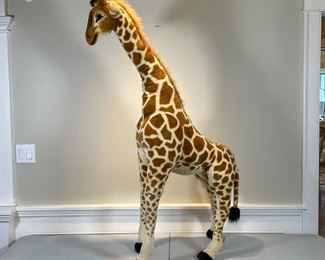 LARGE STUFFED GIRAFFE | Tall! Standing stuffed giraffe figure by Melissa & Doug; h. 54 x l. 33 x w. 15 in. 