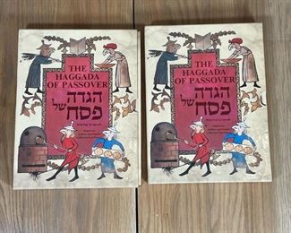 (2pc) POP-UP HAGGADA of PASSOVER | Two copies of "The Haggada of Passover With Pop-Up Spreads Adapted from the Bird's-head Haggada . 1300 in the Israel Museum", each in a hard slip case; 9 x 12 in. (each) 