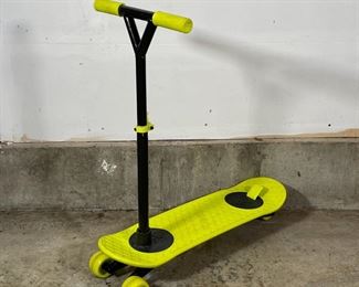 MORF BOARD SCOOTER | Neon green morf board: a convertible scooter / skateboard! In near unused condition 