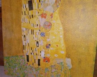Artwork on canvas (Gustav Klimt), $10