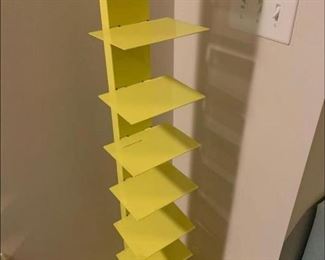 Yellow Powder Coated Steel Bookshelf