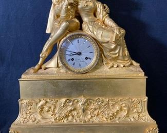 Antique NAPOLEAN III Ormolu Mantle Clock w Cert
