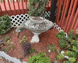CONCRETE BIRD BATH