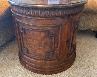 Walter E Smithe round accent table/cabinet