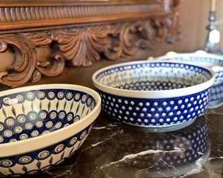 Hand made in Poland serving bowls