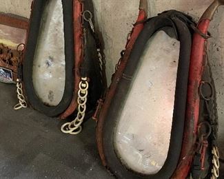 Antique horse collar mirrors
