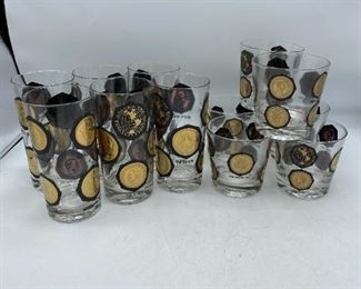 Coins Around The World Tall Glasses  Tumblers