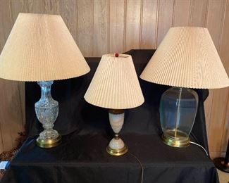 Glass Lamps With Matching Shades