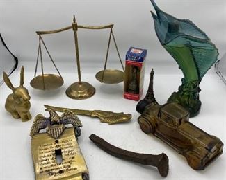 Scales Of Justice, Old Railroad Spike, Americana, Avon Bottles, More