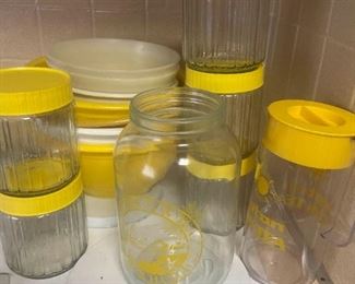 Yellow And White Containers And Bowls