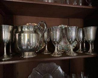 Sterling silver wine goblets